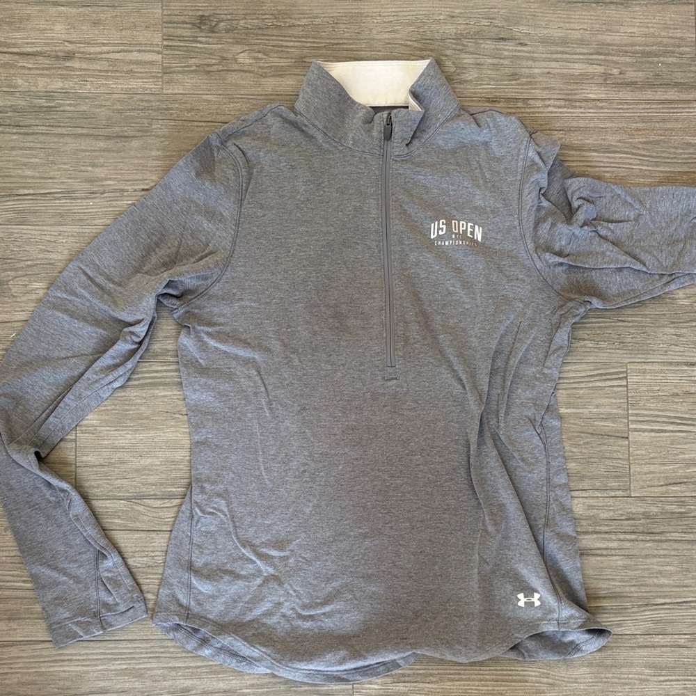 Under Armour Heather Gray US Open Quarter-Zip Pullover